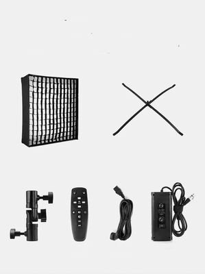 Portable Roll-up LED Light Adjustable Color Temperature 3200K-5600K Remote Control 200W Grid Softbox for Photography Live fournisseur