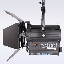 CRI 92 Lumières à film 200W LED Fresnel Light Bi Color NO Ventilateur pour éclairage de studio professionnel ((Pole-Operated Yoke) fournisseur